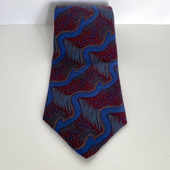 Oleg Cassini Accessories Vintage Oleg Cassini Burgundy Blue 0